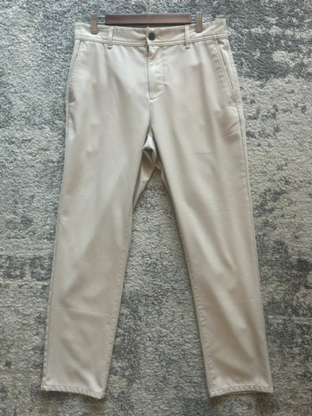 Zara Men's "The Melange Pant" Slim Stretch Trousers - Beige Sand - Waist 31